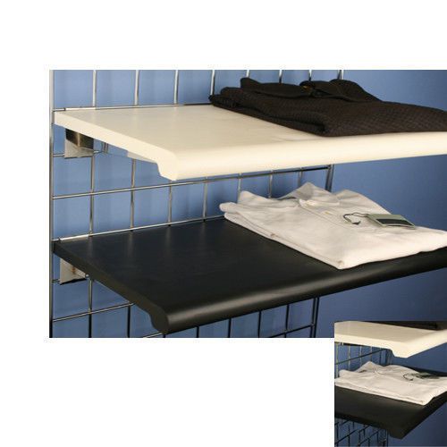 Black Bullnose Plastic Shelf - Use w/ Gridwall Brackets - 13&#034; x 24&#034; - 4 Pieces