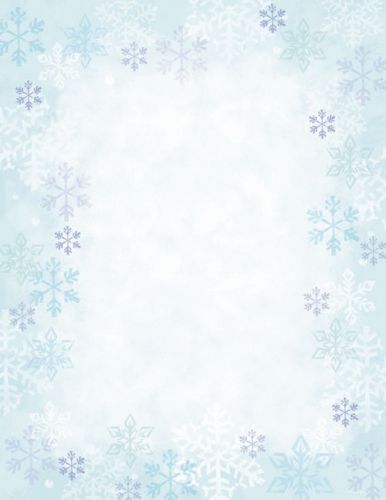 Blue Flakes Letterhead Stationery 80 Sheets by Great Papers NEW