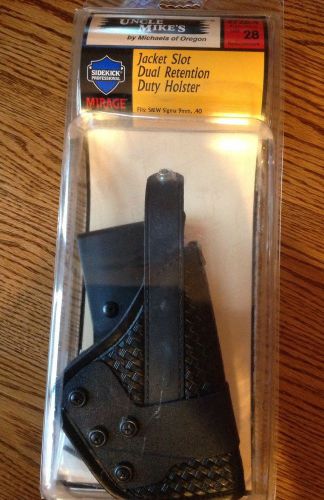 NEW Uncle Mike’s Jacket Slot Duel Retention Duty Holster 6728-4 Right Hand Sz 28