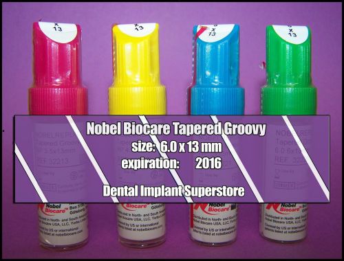 Nobel Replace Tapered Groovy Dental Implant  -  6.0 x 13mm  - Earliest EXP 2016