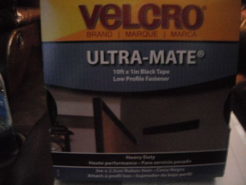 Velcro 91100 ultra-mate fastener tape, hook/loop,water-resistent 1&#034;x10&#039;, black for sale
