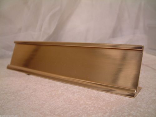 2&#034; X 8&#034; COUNTER GOLD DESK PRINT YOUR OWN FAST REUSABLE SIGN NAME PLATE HOLDER #7