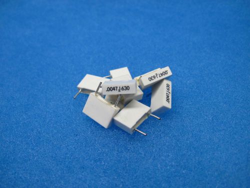 (10) radial metal film capacitors: 0.0047 uf (4700 pf) 5% 630v (tube amps, etc) for sale