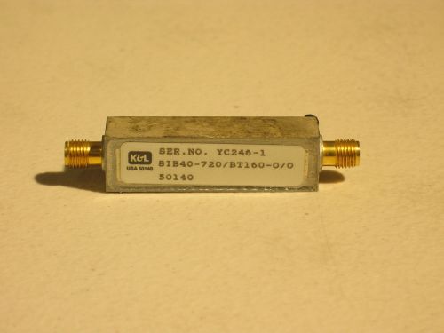 K&amp;L 8IB40-720/BT160-0/0 Bandpass Filter CF 720MHz BW 160MHz