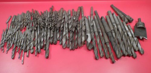 Machinist Tool: Large Mixed Lot of HSS Drill Bits, from 1&#034; down