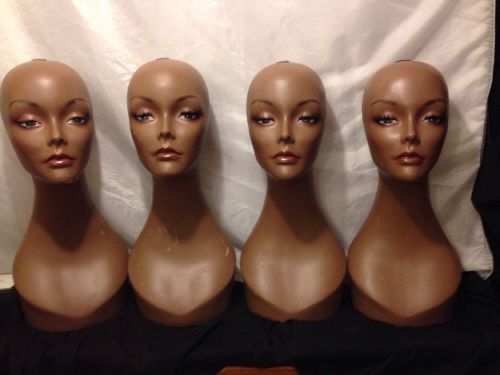 Lot 2-18in. Mannequin Head Female Wig/hat display