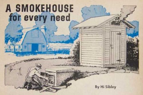 Smokehouse Smoker Meat Fish Food 1946 How-To Build PLANS