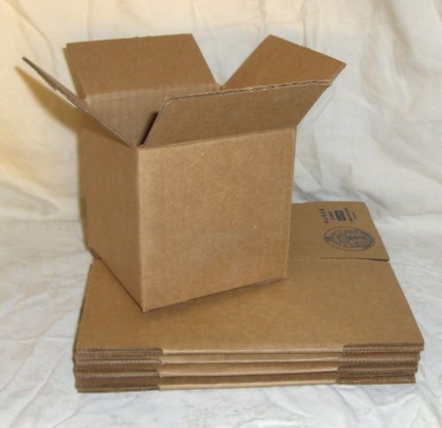25 - 4 x 4 x 4 corrugated shipping boxes packing storage cartons cardboard box for sale