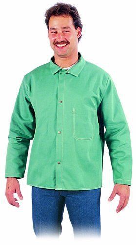 Steel grip gs16750-5xl green durable flame resistant cotton sateen jacket  5x-la for sale