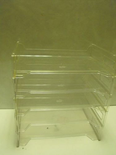 DESK ORGANIZER 5 PART STACKABLE OR USED AS SINGLES GOOD CONDITION