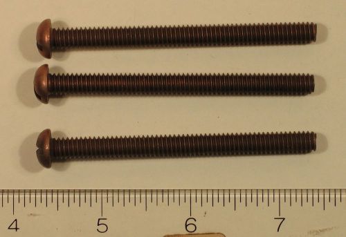 3 inch silicon bronze slotted round head machine screws