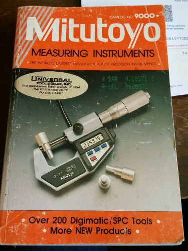 Mitutoyo measuring instruments catalog no. 9000 2002 for sale