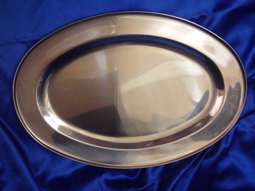 AMERICAN METALCRAFT 14&#034; OVAL PLATTER STAINLESS