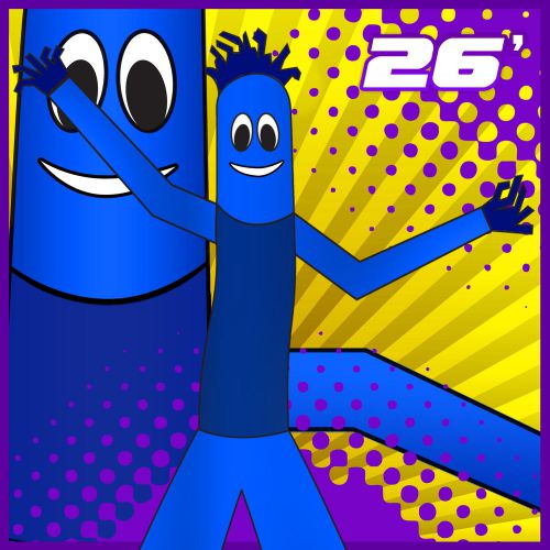 26&#039; Inflatable Wind Advertising Fly Sky Dancer Dancing Tube Puppet 2 Legged Guy
