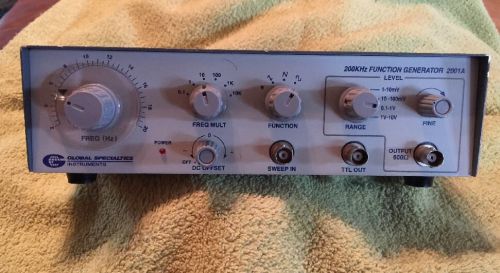 Global Specialties 2001A Function Generator, 0.2Hz to 200 kHz Frequency