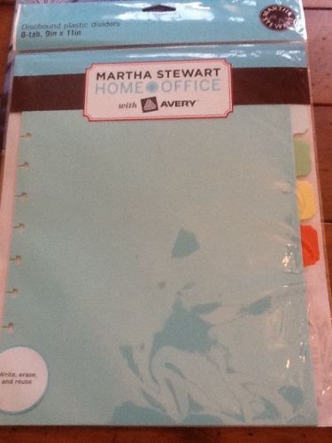 Martha Stewart home office with Avery dis bound large plastic dividers