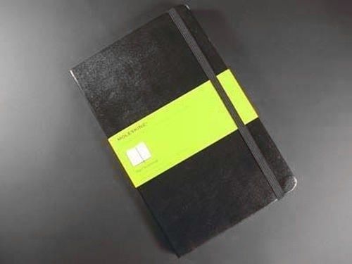 Moleskine Large Plain Notebook Journal Black, Blank Hard Cover 5&#034; x 8&#034;