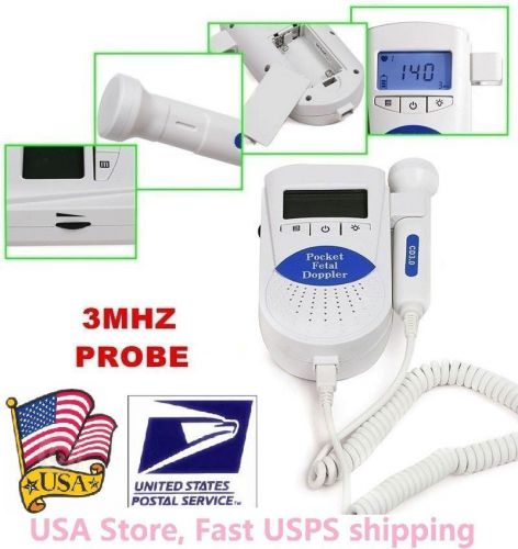 Us shipping!! sonoline b fetal doppler prenatal heart monitor 3mhz probe lcd+gel for sale