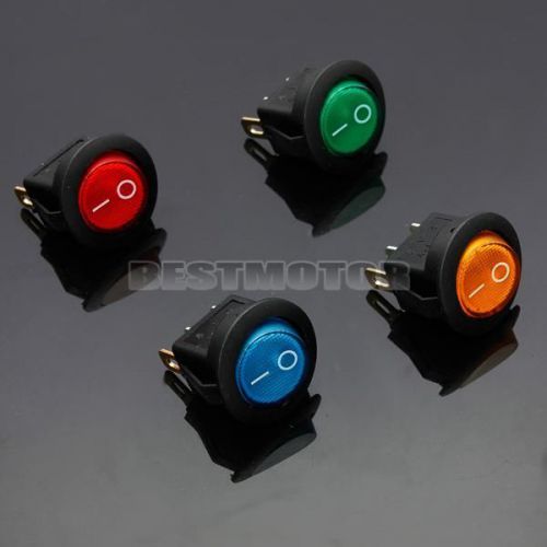 4x led dot dash light universal round rocker on/off spst switch 12v 16a 3-pin-
							
							show original title for sale