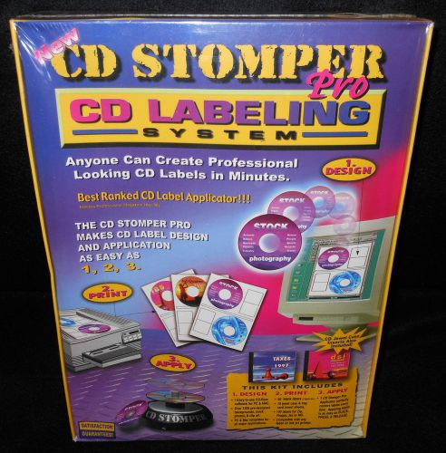New - CD Stomper Pro - CD Labeling System - Mac / Windows - 50 blank labels NIB