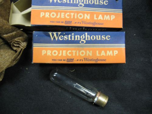 2 Vintage Westinghouse Projector Lamp Bulbs 18 amp - 6 v. - T10 Bulb - C 8 Fila.