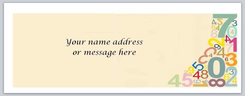30 Personalized Return Address Labels Numbers  Buy 3 get 1 free (bo306)