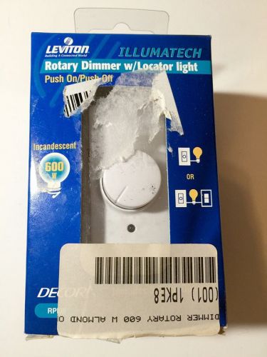 LEVITON Lighting Dimmer, Rotary, Incand, 3-Way