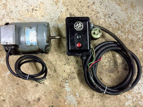 3/4 HP MOTOR 48 FRAME 3 PHASE 3450 RPM WITH ELECTRIC BOX, WIRE &amp; PLUG