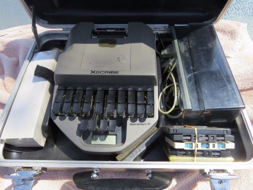 XScribe StenoRam II with Paper Tray and Case Stenograph  Stenography Stenographs