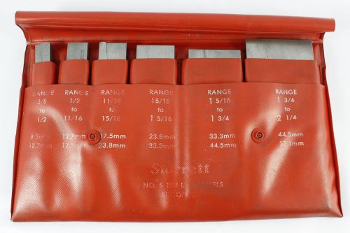 LS Starrett No. S 154 L Set of 6 Adjustable Parallels in Pouch