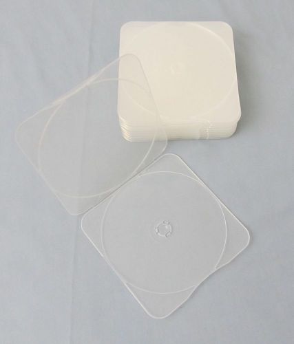 10 Clear Plastic Slim Disc CD DVD Blu Ray Case Storage With Center Push Lock