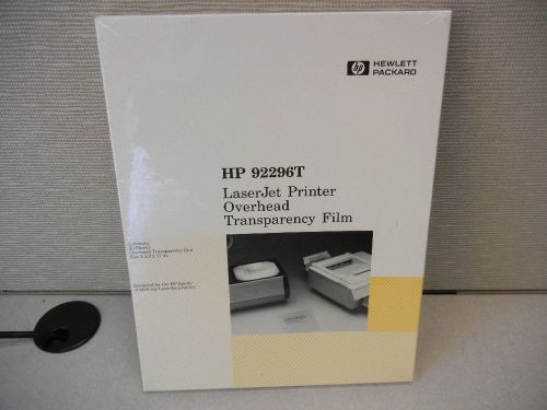 HP 92296T Laser Jet Overhead Transparency Film 8 1/2&#034; x 11&#034; 50 sheets NEW