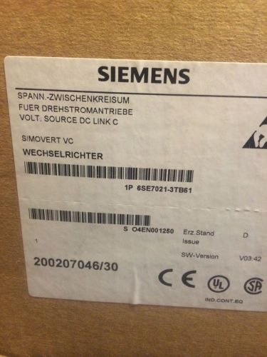 Siemens Simovert VC Drive 6SE7021-3TB61