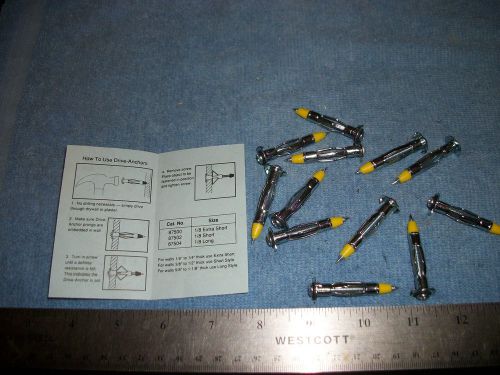 LOT OF ELCO TUFF GRIP HOLLOW WALL DRIVE ANCHORS 1/8&#034;S ! A