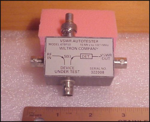 Wiltron 67BF50 VSWR Autotester 10 Mhz to 1000 Mhz , BNC Connectors