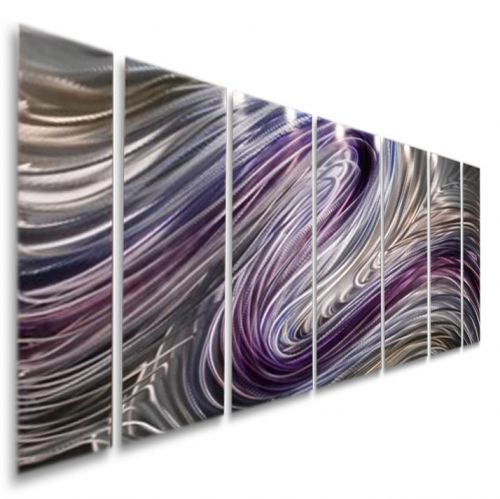 Abstract Purple Metal Painting Art Decor &#034;Wild Imagination&#034; By Jon Allen