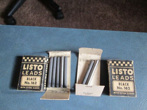 Listo Black Mechanical Pencil Marking Leads No 162 Original Box 7 LEADS