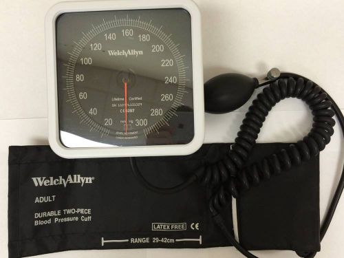 Welch allyn sphygmomanometer bp blood pressure with wall mount aneroid and cuff for sale
