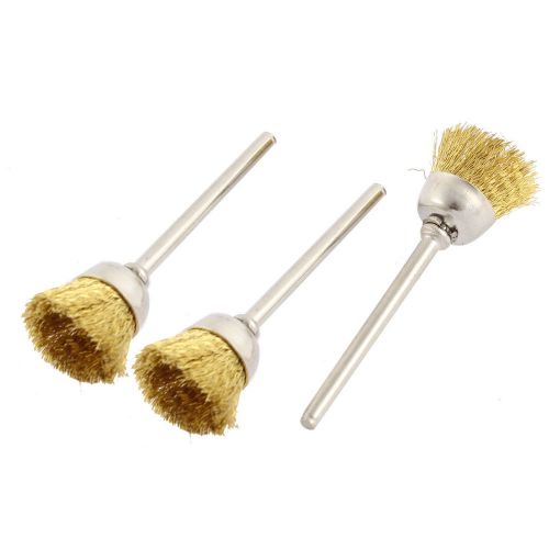 Gold Tone Brass Wire Polishing Brushes Jewelry Cleaning Buffing Tools 3pcs