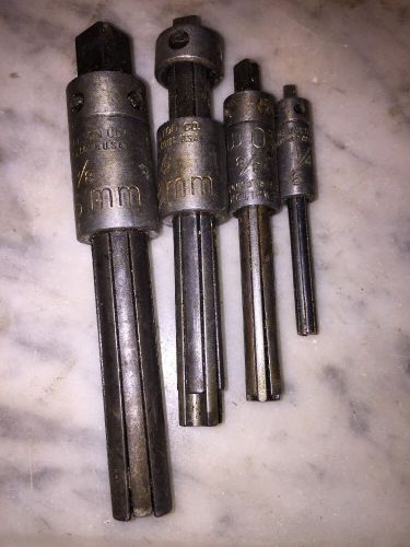 Vintage Machinist Walton Co. Set Of Broken Tap Extractors 5/8-1/2-3/8-1/4