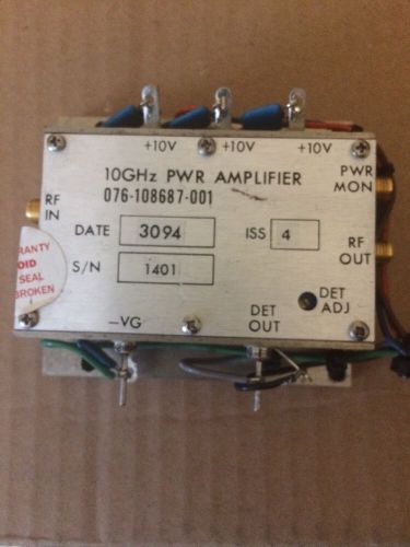 10 Ghz PWR Amplifier 076-108687-001 Harris Rare!