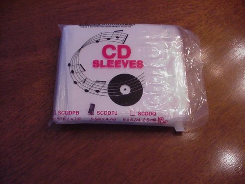 100 RESEALABLE CLEAR CD JEWEL CASE SLEEVES