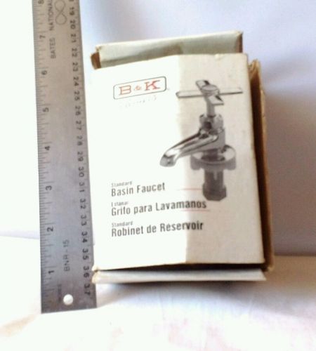 B &amp; K Single Basin Faucet 120-003 New in Box Hot Cold tabs