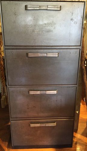 Vintage Rockwell-Barnes Products Rock-A-File Metal Industrial File Cabinet 1940s