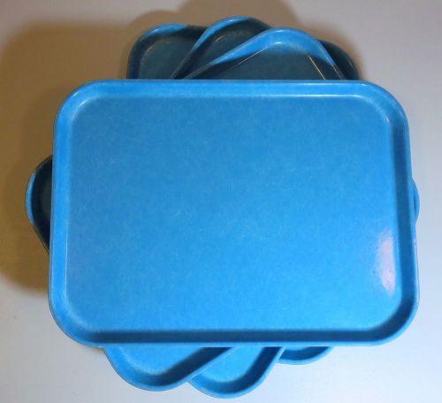 Lot of 4 FIBERGLASS CAMTRAYS from Cambro Mfg. 17-1/2&#034; x 12&#034; (USA) Turquoise