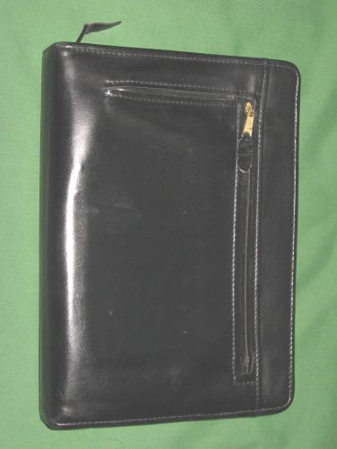 Classic ~ 1.25&#034; ~ black leather time systems planner binder franklin covey 9232 for sale