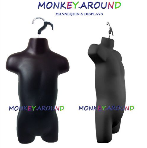 Toddler black mannequin dress torso body form-display shirt pant boy/girl+1 hook for sale