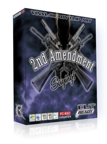 2ND AMENDMENT GUN - FIREARM SAYINGS VECTOR CLIP ART FOR VINYL SIGN PLOTTER RIFLE