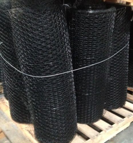 Lot of 5 rolls&#034; hex galvanized and pvc coated black chicken wire 36&#034;x150&#039; 20 g for sale