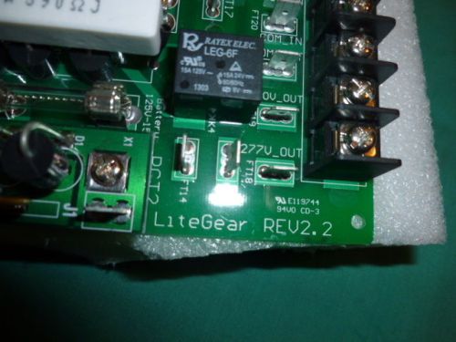 PCB, LiteGear Dual-Lite LG1S/LG2S compact central lighting inverter emerg lite